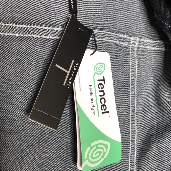 Tahari blue denim jacket Medium long sleeves NWT - Picture 9 of 14